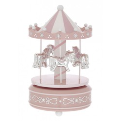 Carrousel Musical Caballitos Rosa B4200R 10x18cm