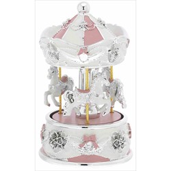 Carrousel Musical Caballitos Rosa B4211-01R 16cm