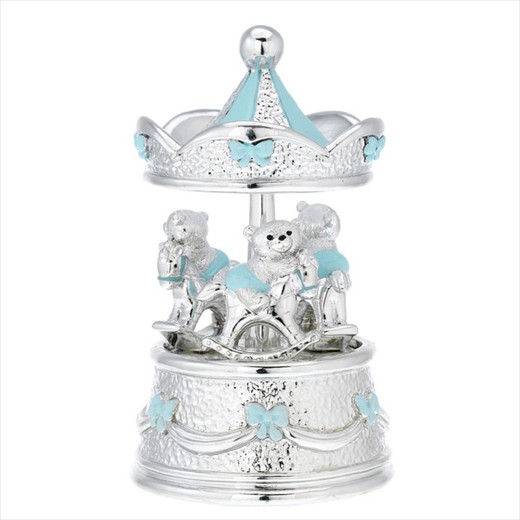 Carrousel Musical Osos Celeste B4202-02C 10x17cm