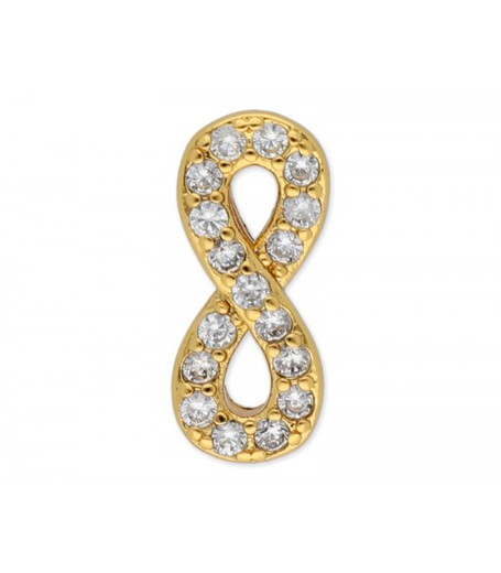 Charm Acero Dorado Mujer Liska LM14-D Infinito Circonitas