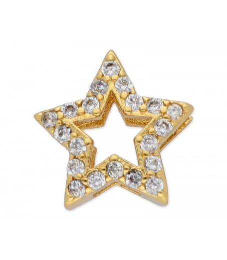 Charm Acero Dorado Mujer Liska LM29-D Estrella Circonitas