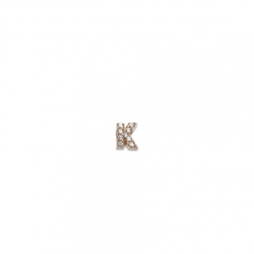 Charm Plata Dorada Sovrani  J001K Letra K Con Circonitas