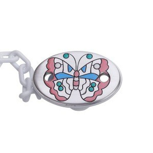 Silver Color Butterfly Pacifier Holder