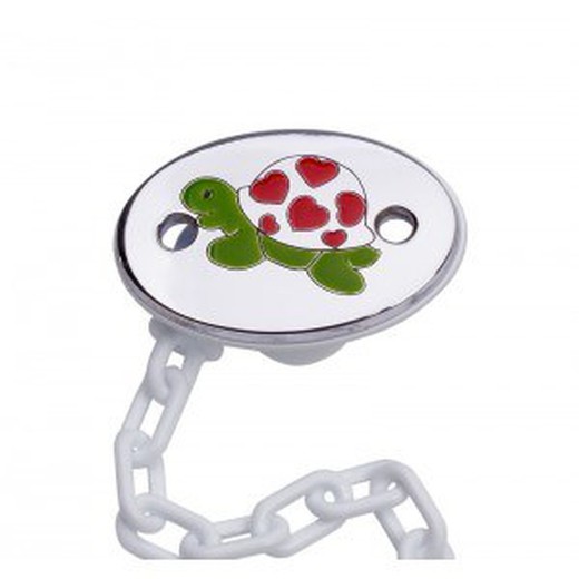 Tortuga Color silver pacifier holder