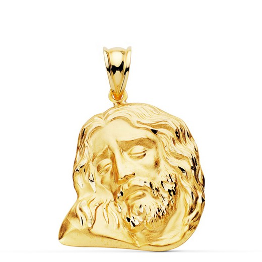 Wisiorek z 18-karatowym złotem z głową Chrystusa 26x21mm 26000005