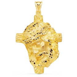 Head of Christ Pendant 18k Gold Cast 48x38mm 20000031