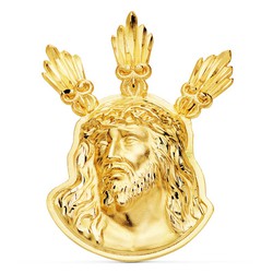 Head of Christ κρεμαστό χρυσό 18 καρατίων Powers 38x29mm P7149-623