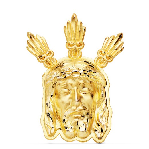 Head of Christ Pendant Gold 18kts Powers 39x28mm P7150-623