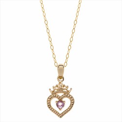 Ciondolo Disney in oro 9kt con catena 9K0013C Cuore Principessa ereditaria