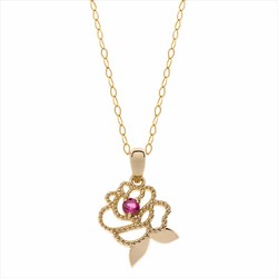 Colgante C/Cadena Disney Oro 9kts 9K0015C Rosa Bella