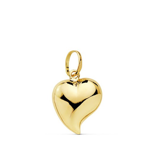 18kts gouden gladde hart hanger 13x12mm 2281