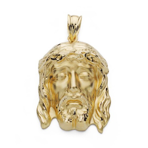 Christ of the Good Death Pendant 18k Gold 30x22mm P7150-330
