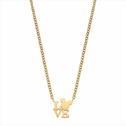 Pingente Disney em Aço Dourado ST0001C Mickey Love