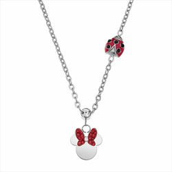 Colgante Disney Acero ST0033C Minnie Lazo Y Mariquita Roja