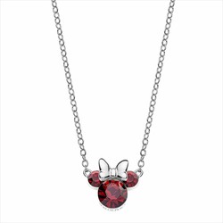 Disney Sølvvedhæng AG0018C Minnie Crimson Red Stones