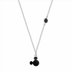 Colgante Disney Plata AG0043C Mickey Negro