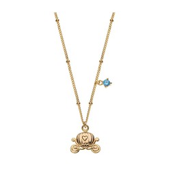 Disney Gold Silver AG0059C Pendentif carrosse en pierre bleue