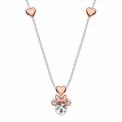 Pendentif Disney Argent Rose AG0005C1 Minnie Zircons