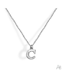 Lettre C Argent Argent Pendentif Basique CORV18C