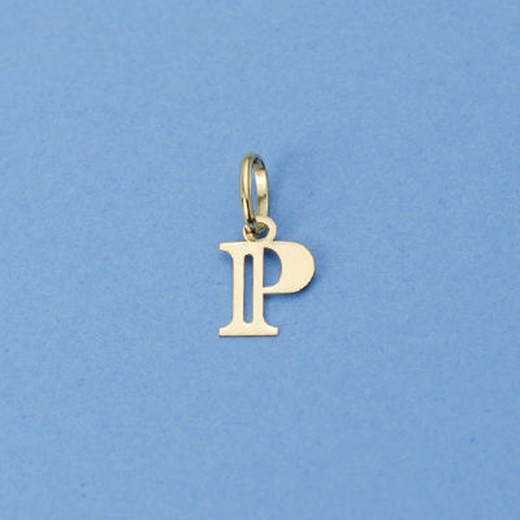 18kts χρυσό γράμμα P μενταγιόν 16221-P