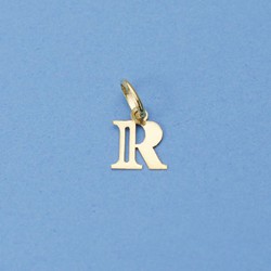 18kts Gold Letter R Pendant 16221-R