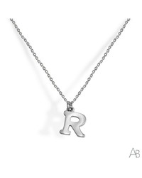 Colgante Letra R Plata Argent Basic CORV18R