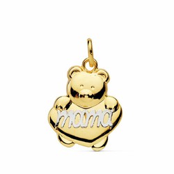 Mama Bear 18kts Gold Pendant 16x15mm 16600