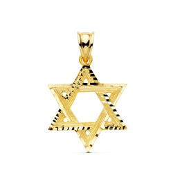 18kt Gold Star of David Pendant 24000175