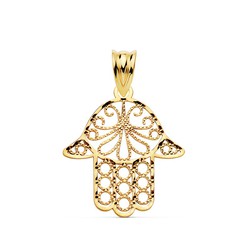 18kt Gold Pendant Hand of Fatima 16934