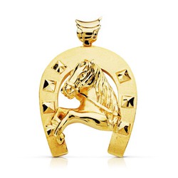 Pendentif en or 9 carats 40x35 mm 9K080148 Fer à cheval