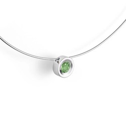 Colgante Plata Argent Basic 14mm PERJ004GP Peridoto Natural