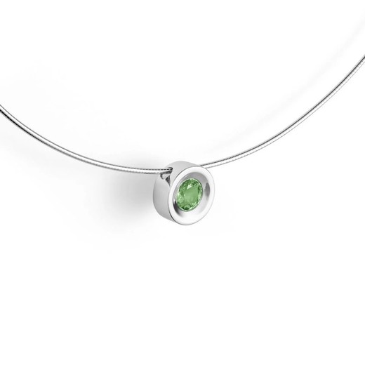 Colgante Plata Argent Basic 14mm PERJ004GP Peridoto Natural