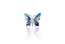 Colgante Plata Arior 1172805EPU Mariposa Azul Bicolor Verde