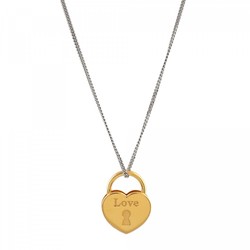 Colgante Plata Bicolor Dorada Sovrani AVP017 Corazón Love