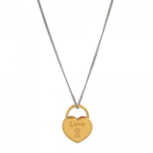 Colgante Plata Bicolor Dorada Sovrani AVP017 Corazón Love