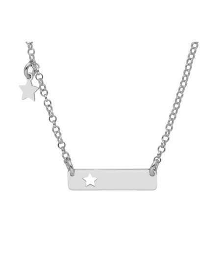 Colgante Plata Liska AF6484CL Placa Estrella