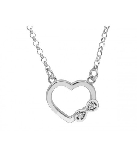 Colgante Plata Liska LAF6466CL Corazón Circonitas