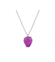 Pendentif Liska Argent MED391CL-L Pierre Violette