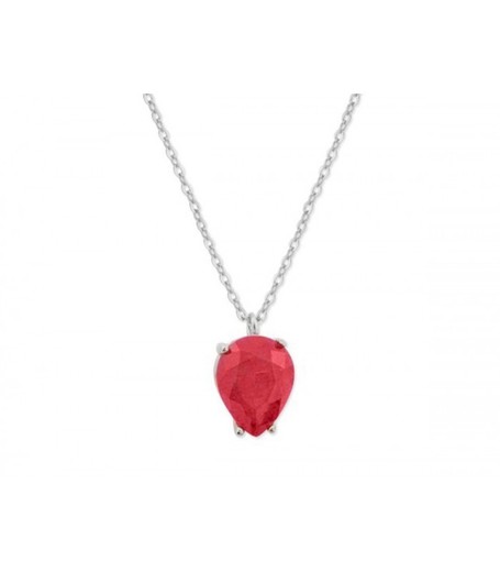 Colgante Plata Liska MED391CL-R Piedra Roja