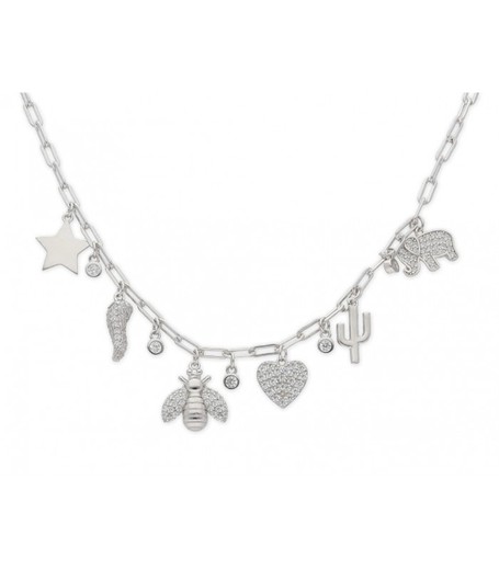 Colgante Plata Liska Mujer LAD4634CL Charms Circonitas