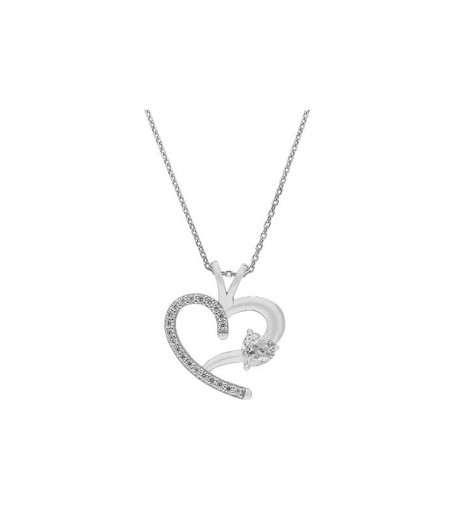 Colgante Plata Liska Mujer LAD7053CL Corazón Circonitas