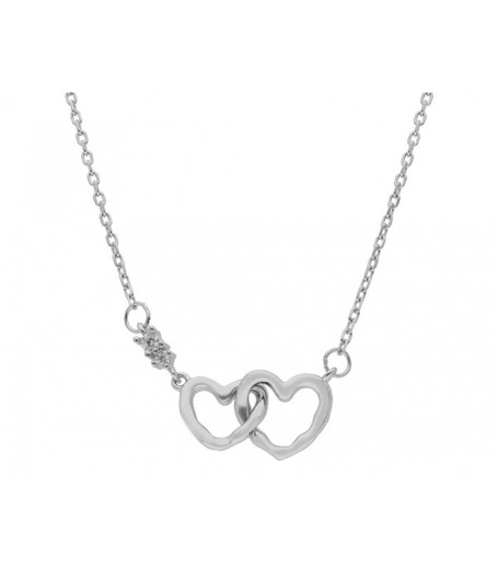 Colgante Plata Liska Mujer LAD7093CL Corazones Entrelazados