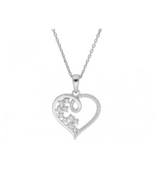 Colgante Plata Liska Mujer LAD7100CL Corazón Circonitas