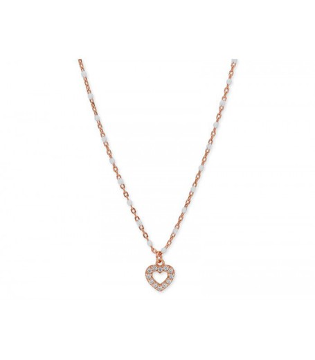 Colgante Plata Rosa Liska Mujer LAD8112CL-RB Corazón Circonitas