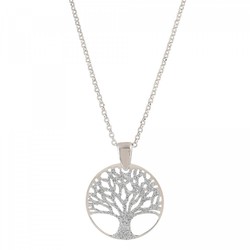 Colgante Plata Sovrani 25cm AVP068 Árbol De La Vida Circonitas