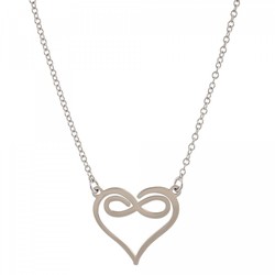 Colgante Plata Sovrani 40+5cm AVP057 Corazón Infinito