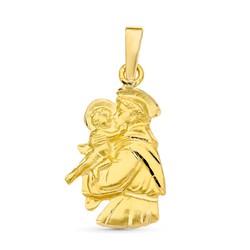 Saint Anthony Gold 18k Silhouette Pendant 25x15mm 07000191