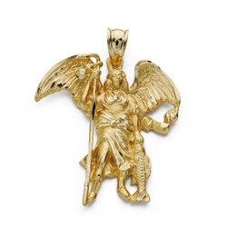 Saint Raphael Pendant 18k Gold Silhouette 33x29mm 24000184