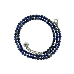 Collar Acero Argent Basic 45+3cm COHS2618A Bolas Piedras Azules