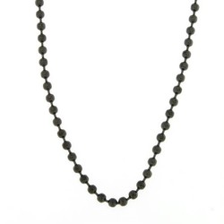 Collar Acero Argent Basic 50cm COHS0229 Bolitas Negro